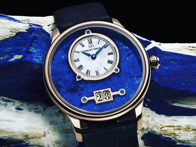 Well-Designed Blue Lapis Lazuli Natural Stone Dial Hand Watch For Women