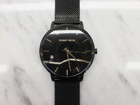 Quality Luxury Factory Wholesale Black Nero Margiua Real Marble Stone Wrist Watch