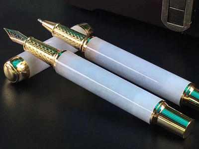Classic White Jade Jadeite Onyx Pen And Oil Pen For Gift