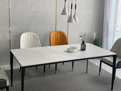 Trendy Dining Table Set Marble Effect China Sintered Stone Table Wholesale Price