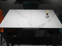 Luxury Morden Sintered Stone Extendable Marble Dining Table