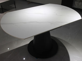 Wholesale White Marble Round Rectangle Extendable Dining Table With Good Price