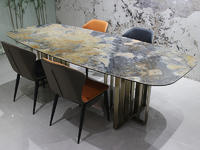 Colorful Table Top Furniture Sintered Stone Dining Table