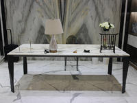 Modern Home Furniture Rectangle Luxury Real Natural Marble Top Dining Table