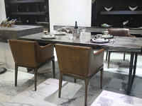 Elegant Special Custom Kitchen Rectangle Real Marble Formal Dining Table