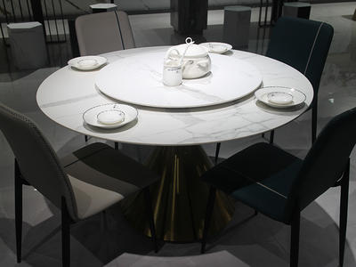 Customized Elegant White Double Layer Sintered Stone Table