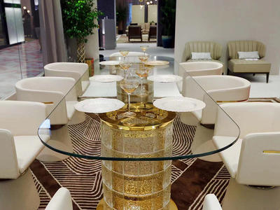 Luxury Unique Design Glass Table Top Furniture