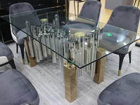 Elegant Design Glass Table for 4 6 8 Seaters