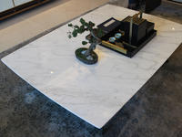 Customized Online Living Room White Marble Top Coffee Table