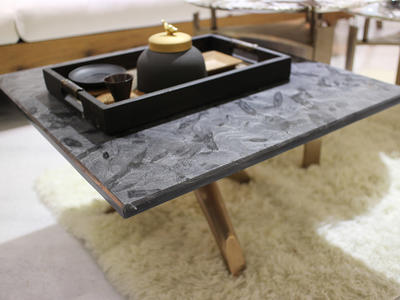 New Designs Matrix Black Square Coffee Table Marble