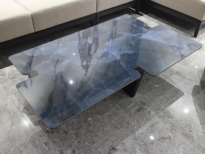 Best Choice Living Room Furniture Blue Marble Effect Sintered Stone Coffee Table
