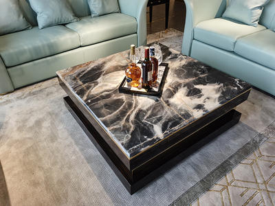 Natural Luxury Decoration Polished Square Marble Coffee Table