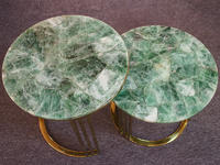 High-End 100% Natural Green Semiprecious Stone Table
