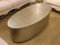 Oval Shape Wood Coffee Table Living Room Furniture Tea Table