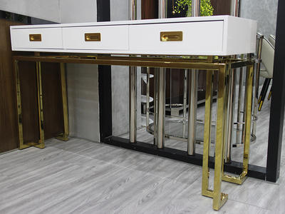 Rectangle Marble Top Hotel Hallway Table Living Room Furniture Console Table