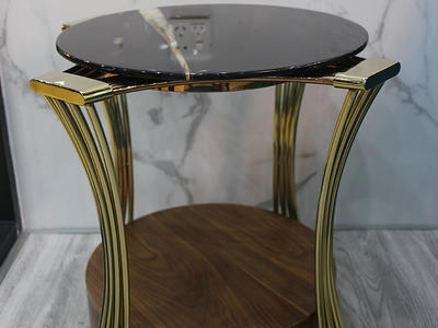 Modern Fashionable Black Marble Sofa Table Side Table
