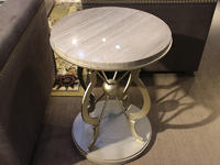 Popular Special Design Frame Round Wood Side Table